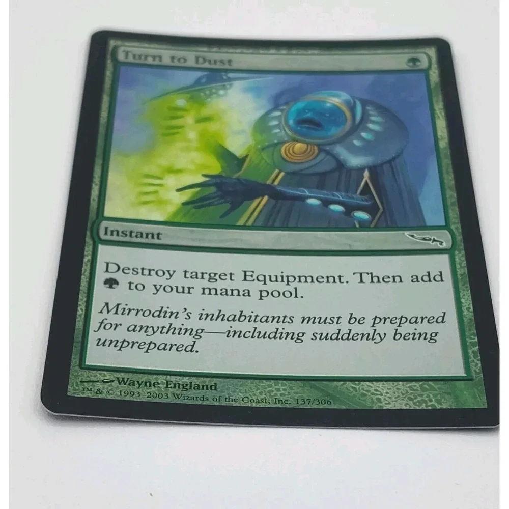 MTG FOIL Turn to Dust CARD Mirrodin INSTANT Forest MAGIC TH GATHERING BG.1WA2025